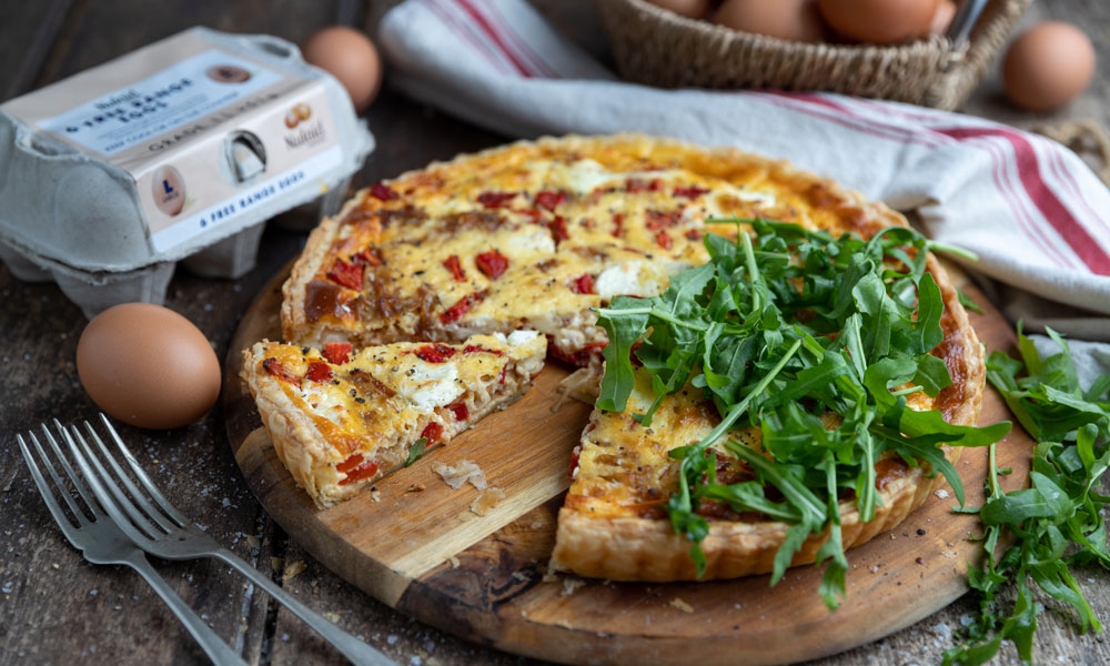 Nulaid Roasted Red Pepper and Goats Cheese Tart