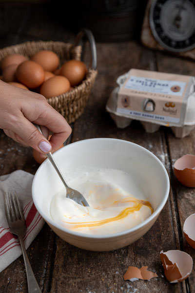 mixing eggs