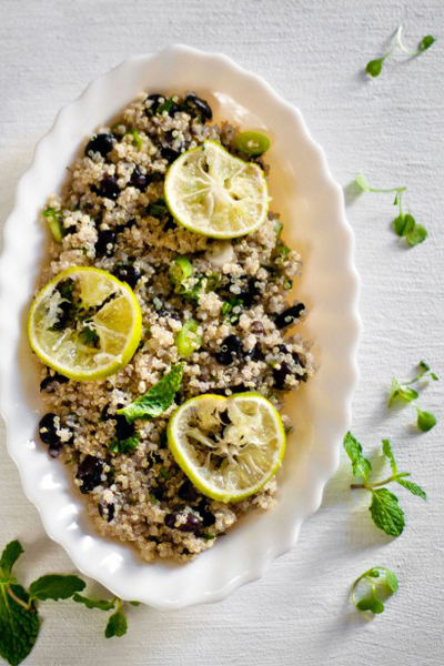 Quinoa mint lime salad healthy lunch ideas for work