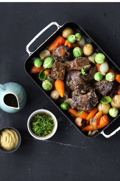 French-inspired food coq au vin