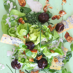 Preserved Purple Fig, Gorgonzola and Candied Walnut Salad
