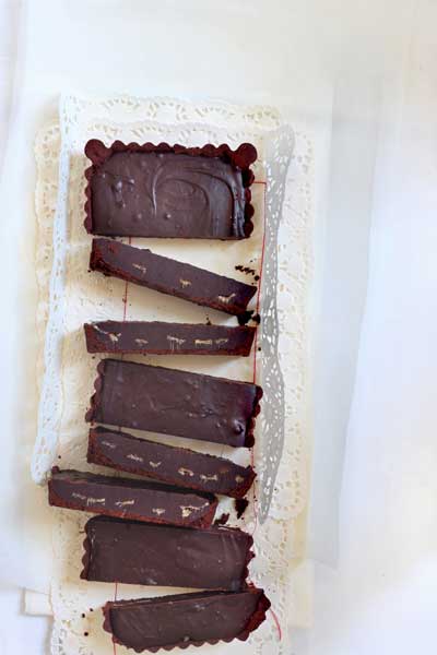 recipes with chocolate - Chocolate Ganache Ginger Tart