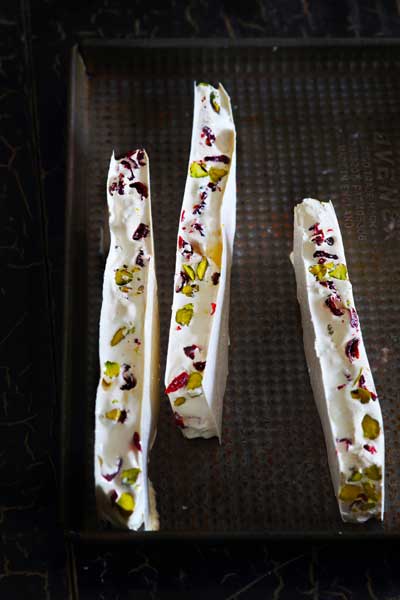 Pistachio, Cranberry & Honey Nougat