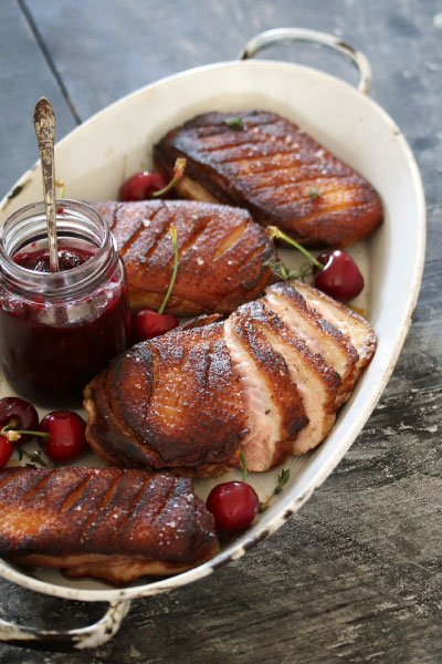 Jean Roi Cap Provincial Rosé crispy-skin-duck-cherry-juniper-jam/
