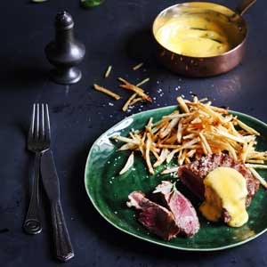 Grilled Rib Eye Steak with Béarnaise Sauce