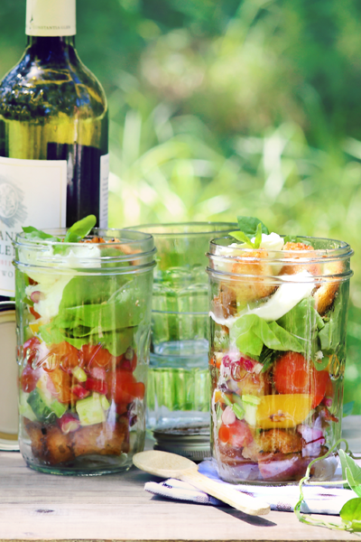 Panzanella Salad healthy lunch ideas for work