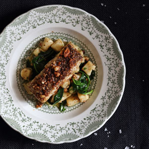 Nut & Seed Crusted Hake with Gnocchi