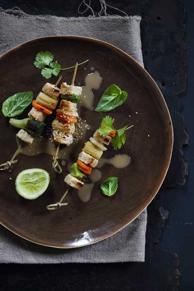 Best Asian Recipes chicken vegetable satay with coconut chilli lime sauce
