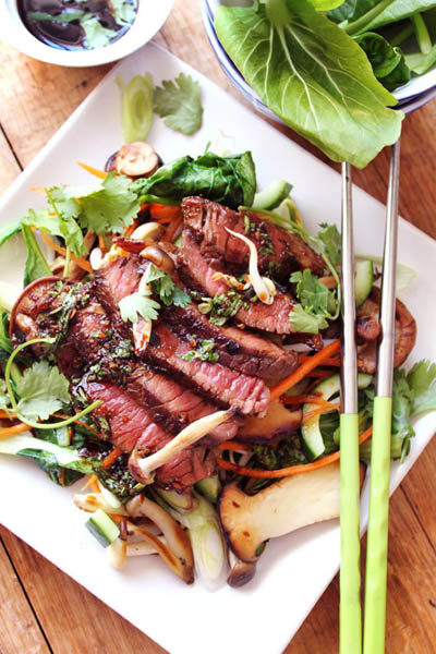 Healthy Eating Asian Steak Salad