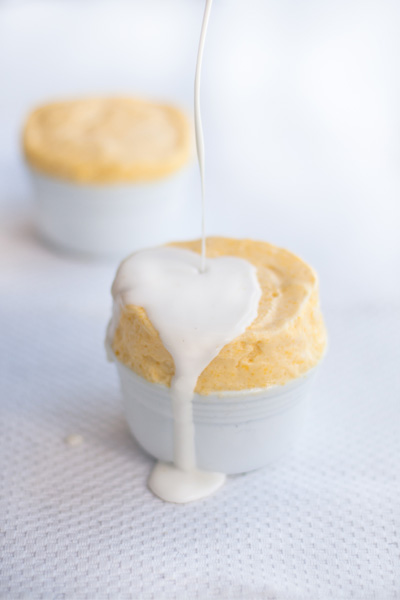 Frozen Dessert - Frozen Mango 'Souffle' with Coconut Cream Sauce