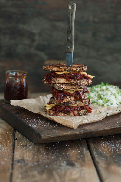 Vegetarian Braai Recipes - BBQ pulled polony