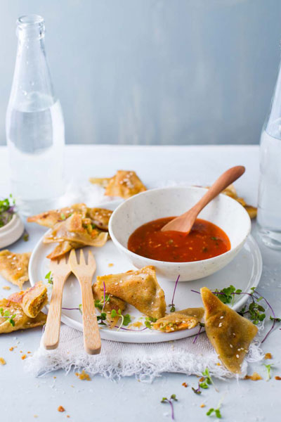 Asian Ingredients - Deep fried Vegetables and Chicken dumplings