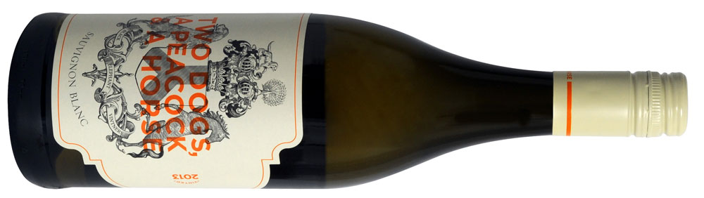 Black Elephant Vintners - Two Dogs, A peacock and a Horse