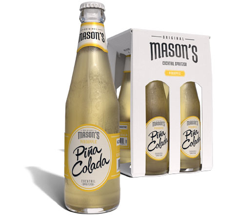 Mason Pina Colada Cocktails in a bottle, introducing Original Mason’s