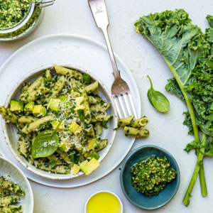 Penne Pasta with Kale Pesto
