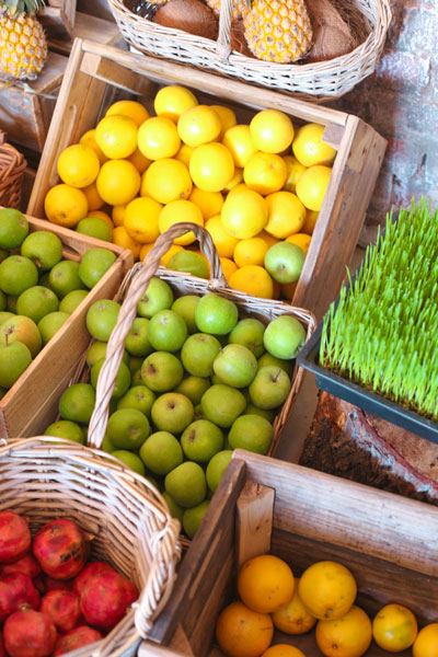 Fresh produce at Nourish’d Café and Juicery in Gardens, Cape Town