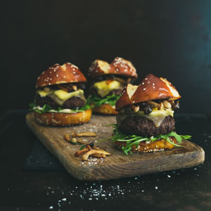 Funky Lamb and Mushroom Sliders