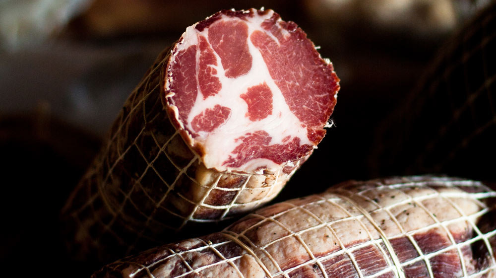 cured meats beef coppa