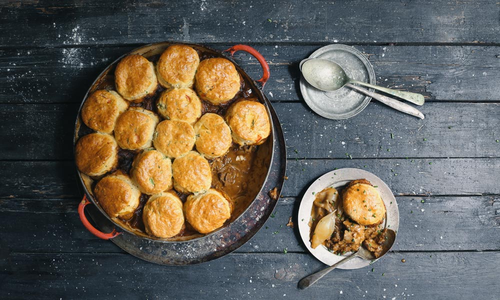 Scone topped-Oxtail pie