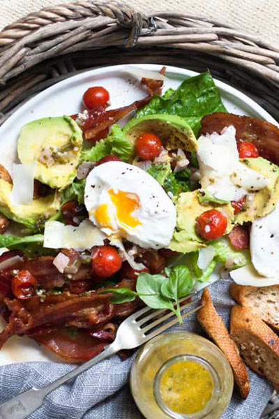 recipes with honey balsamic tomoto & maple glazed bacon salad