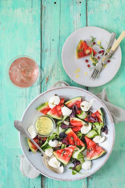 Healthy Eating Watermelon and bocconcini Salad