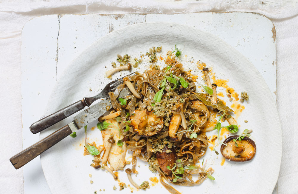 Recipes with Olive Oil - Pasta-with-mushrooms-olive-oil