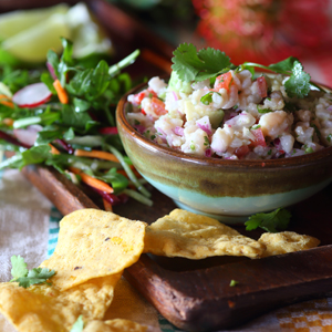 White Fish Ceviche with Nachos 3x3