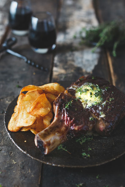 thick cut steak reverse seared steak