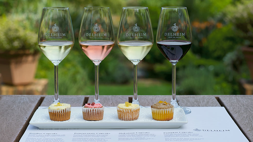 unique wine tasting pairings Delheim Cupcakes Wine Pairing