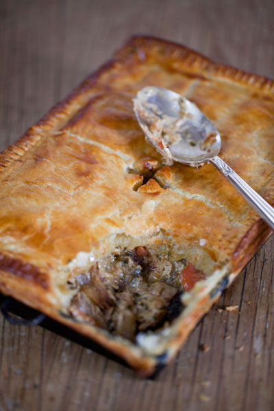 waterless cooking roast chicken bacon and tarragon cream pie