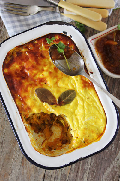 waterless cooking lentil bobotie