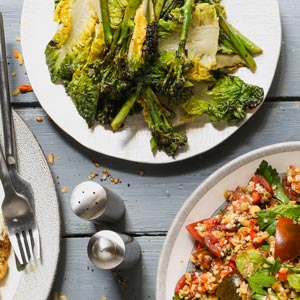 Charred Broccoli and Baby Gem Salad