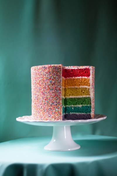 The Velvet Cake Co. Slices _ Receipe Rainbow Sprinkle Cake