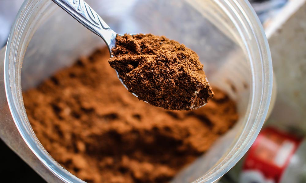 leftover coffee grounds