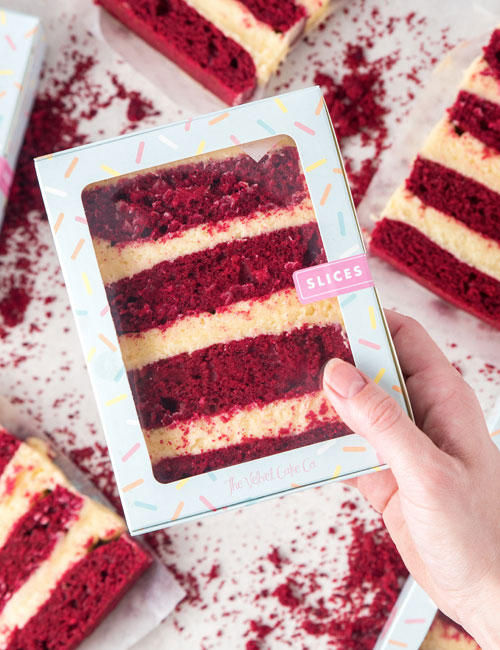The Velvet Cake Co. Slices red velvet