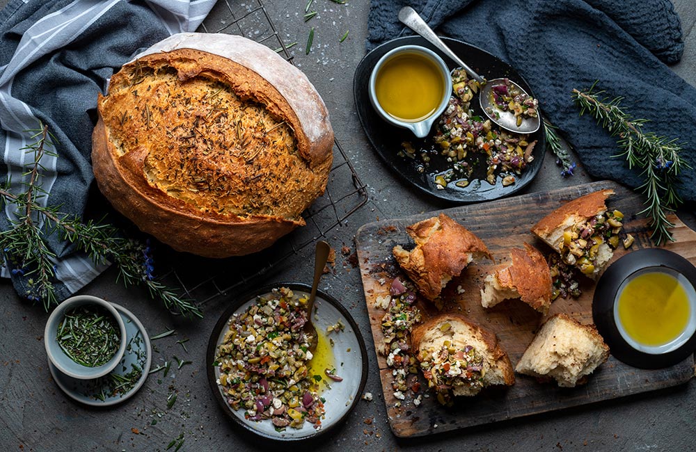 olive oil crusted bread