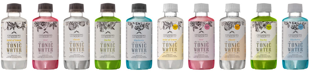 Cedarberg Aqua full tonic water range with sugar free