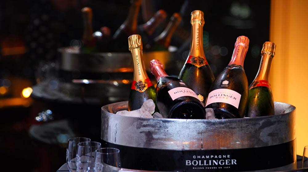 Bollinger Special Cuvée NV & Rosé NV on ice