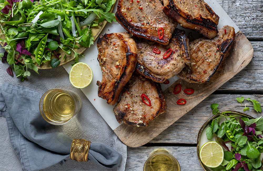 festive season pork chops