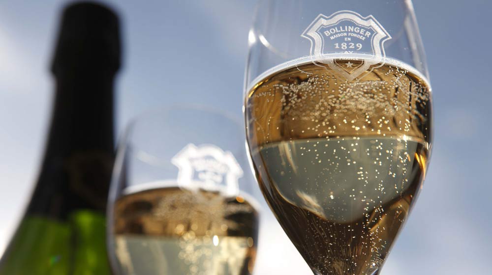 Champagne Bollinger glasses