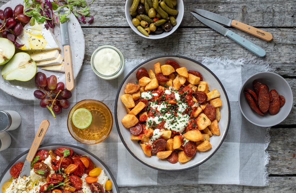 patatas bravas with opinel