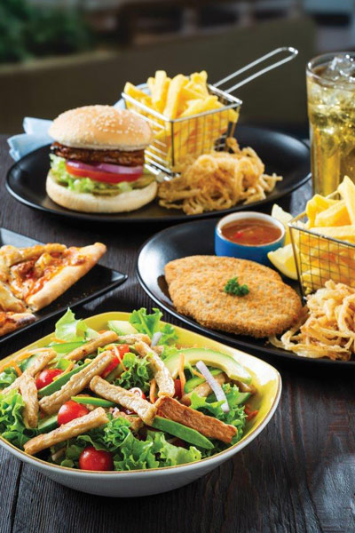 spur vegan-friendly menu Chicken-style Salad