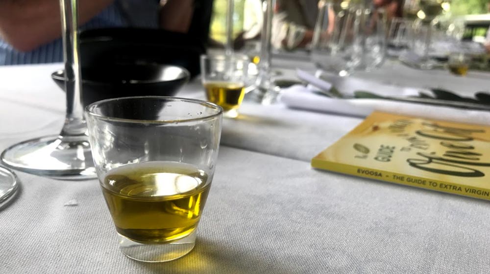 tasting extra virgin olive oil (evoo)