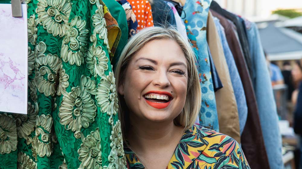 The Upper Bree Street Market - clothing stalls
