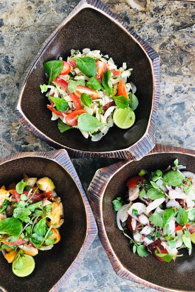 salads at Bambou Restaurant