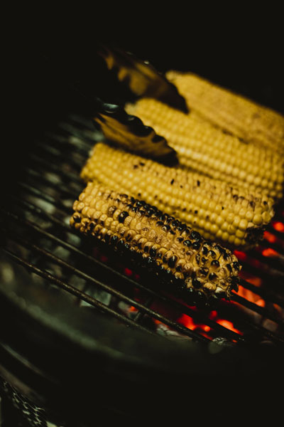 charred corn