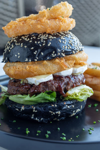Black Burger at Herald's Bar & Terrace Black Burger at Herald's Bar & Terrace