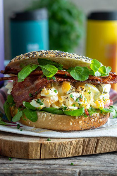 The Ultimate Egg Mayo & Bacon Bagel