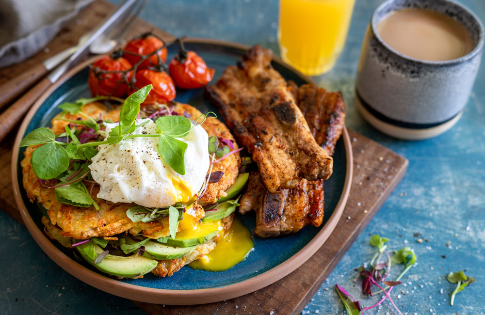 Pork rasher rosti