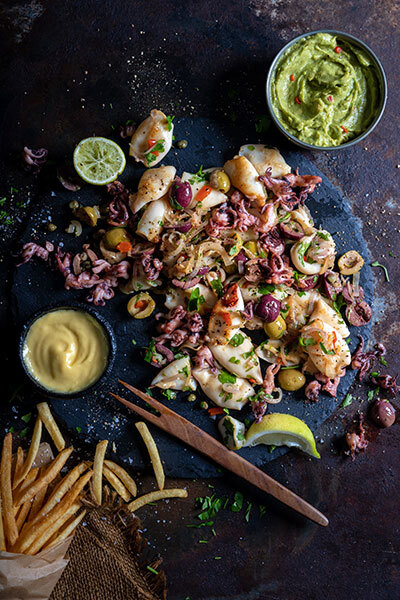 pan fried calamari fathers day